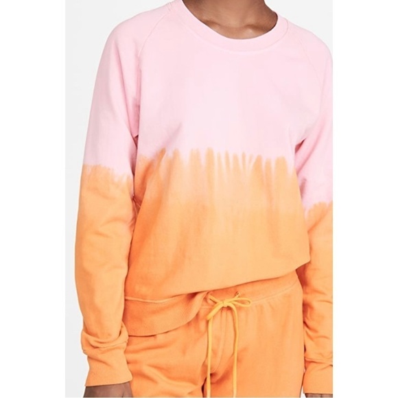 Splits59 Tilda Crewneck Sweatshirt in Nectarine/Pink Dip Dye - Picture 1 of 13
